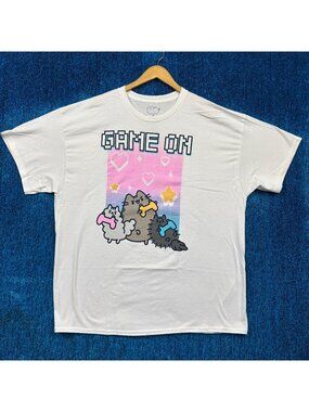 Pusheen Game On White T-Shirt Size 2X